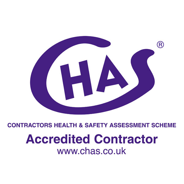 Logo and link to CHAS. Shows we are approved members of the health & safety compliance group. When you hire an electrician or plumber in Hinckley you need to know they are safe!